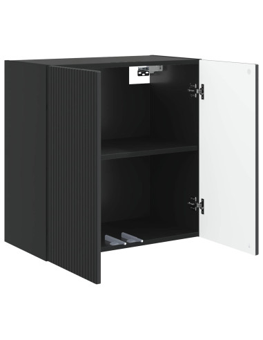 Mobiletto a muro Nero 59 x 31 x 60 cm Legno ingegnerizzato