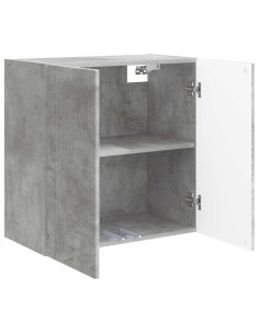 Mobiletto a muro Grigio Cemento 59 x 31 x 60 cm 2