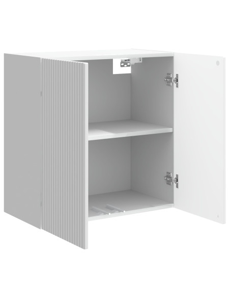 Mobiletto a muro Bianco Lucido 59 x 31 x 60 cm