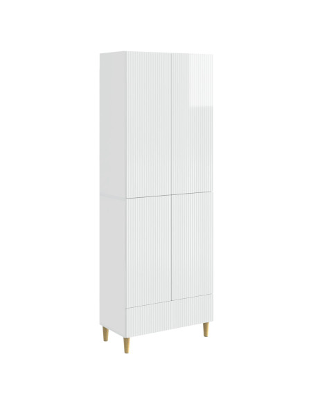 Set di armadi 2 pcs Bianco Lucido 66 x 34,5 x 95 cm