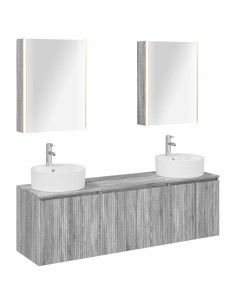 Set di Armadi da Bagno 5 pcs Sonoma grigio Legno ingegnerizzato