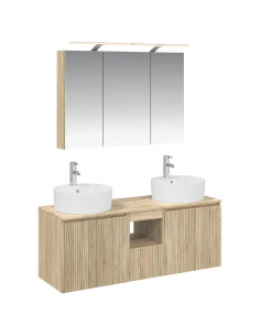Set di Armadi da Bagno 4 pcs Rovere Sonoma Legno ingegnerizzato