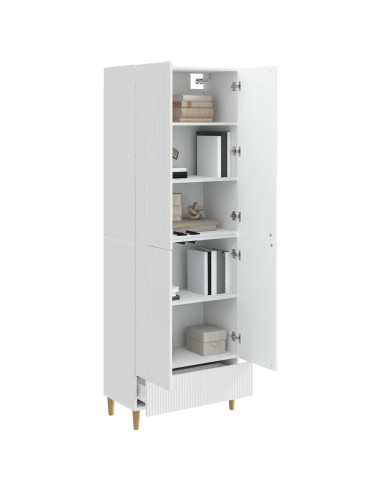 Set di armadi 2 pcs Bianco Lucido 66 x 34,5 x 95 cm