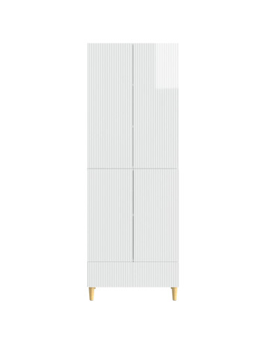 Set di armadi 2 pcs Bianco Lucido 66 x 34,5 x 95 cm