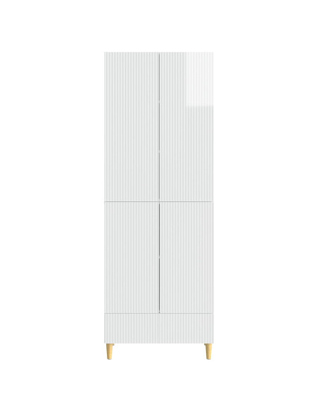 Set di armadi 2 pcs Bianco Lucido 66 x 34,5 x 95 cm