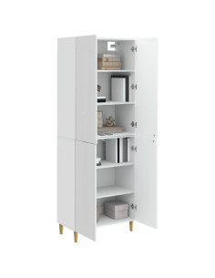 Set di armadi 2 pcs Bianco Lucido 66 x 34,5 x 90 cm 2