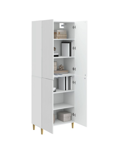 Set di armadi 2 pcs Bianco Lucido 66 x 34,5 x 90 cm