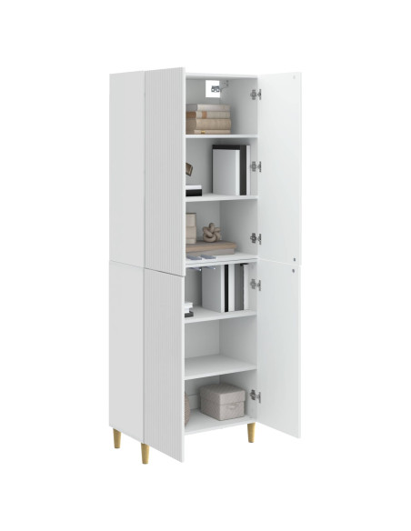Set di armadi 2 pcs Bianco Lucido 66 x 34,5 x 90 cm