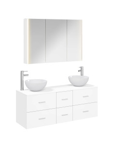 Set di mobili per il bagno 4 pcs Bianco