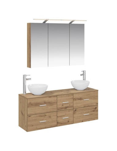 Set di mobili per il bagno 4 pcs Rovere Artigianale