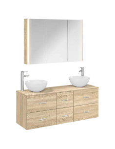 Set di mobili per il bagno 4 pcs Rovere Sonoma