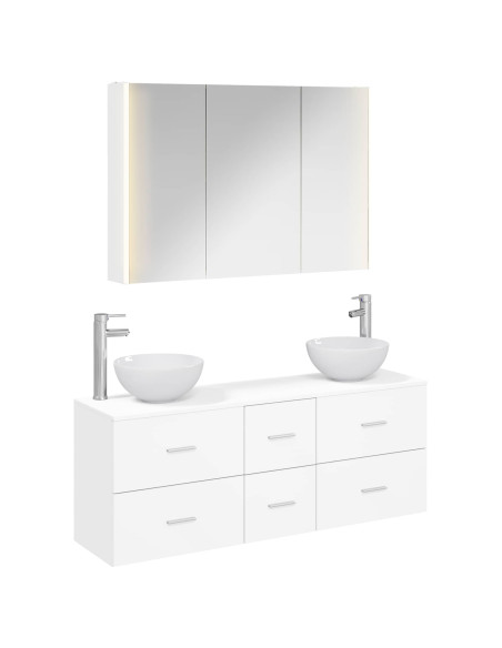 Set di mobili per il bagno 4 pcs Bianco
