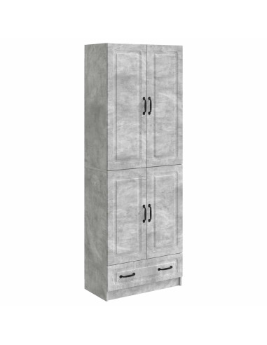 Set di armadi 2 pcs Grigio Cemento Legno ingegnerizzato