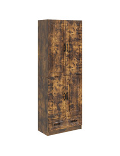 Set di armadi 2 pcs Rovere Fumo Legno ingegnerizzato