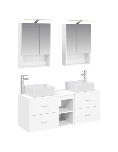 Set di mobili per il bagno 5 pcs Bianco