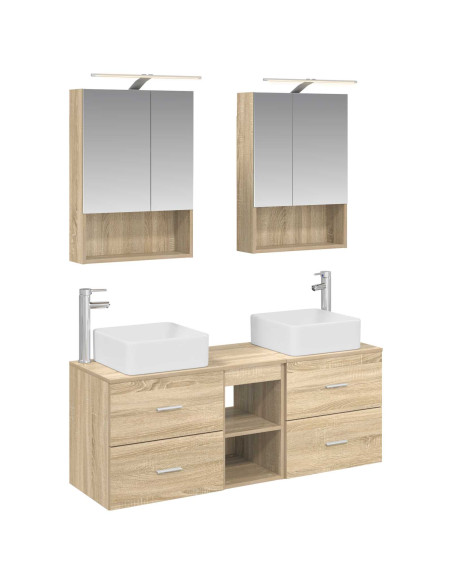 Set di mobili per il bagno 5 pcs Rovere Sonoma