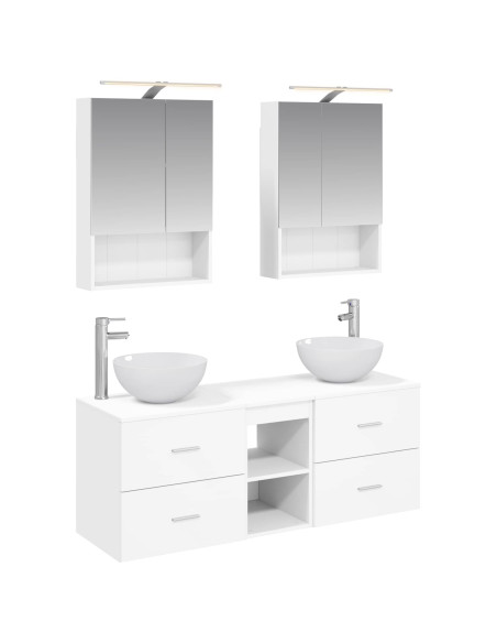 Set di mobili per il bagno 5 pcs Bianco