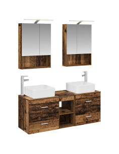 Set di mobili per il bagno 5 pcs Legno antico