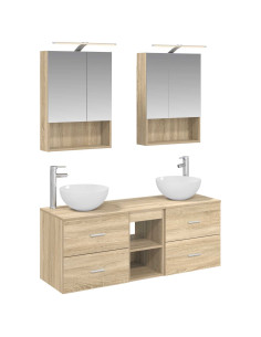 Set di mobili per il bagno 5 pcs Rovere Sonoma