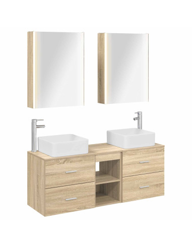 Set di mobili per il bagno 5 pcs Rovere Sonoma