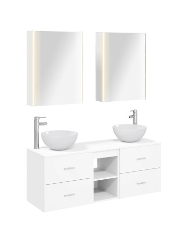 Set di mobili per il bagno 5 pcs Bianco
