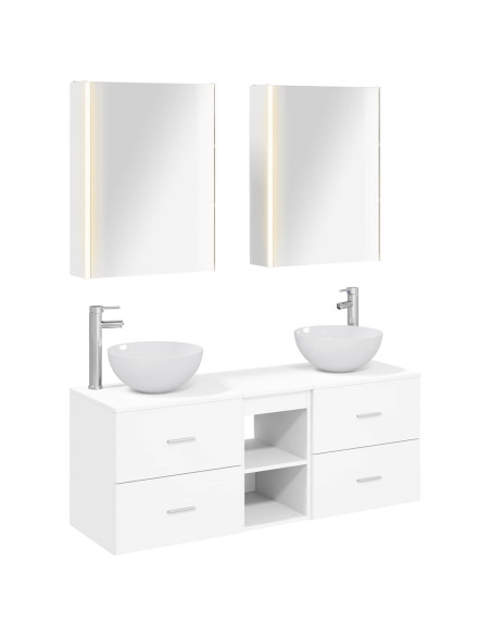 Set di mobili per il bagno 5 pcs Bianco