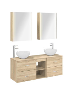 Set di mobili per il bagno 5 pcs Rovere Sonoma