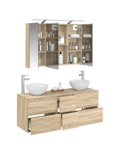 Set di mobili per il bagno 4 pcs Rovere Sonoma 2