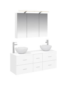 Set di mobili per il bagno 4 pcs Bianco