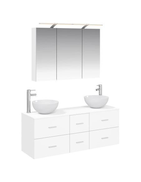 Set di mobili per il bagno 4 pcs Bianco