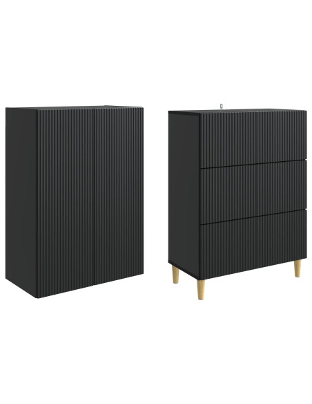 Set di armadi 2 pcs 66 x 34,5 x 90 cm Legno ingegnerizzato