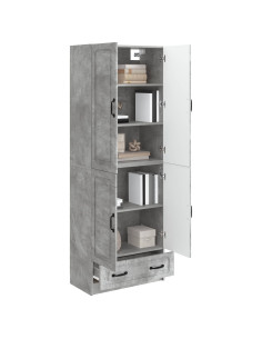 Set di armadi 2 pcs Grigio Cemento Legno ingegnerizzato 2