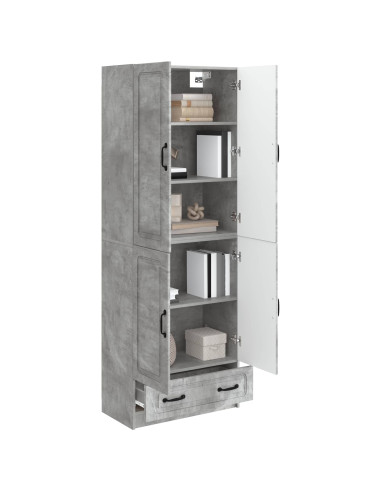 Set di armadi 2 pcs Grigio Cemento Legno ingegnerizzato