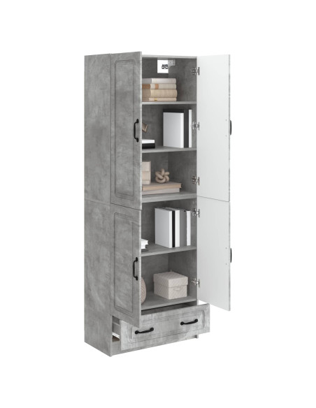 Set di armadi 2 pcs Grigio Cemento Legno ingegnerizzato