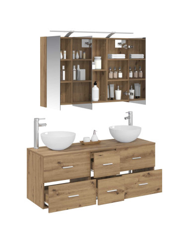 Set di mobili per il bagno 4 pcs Rovere Artigianale