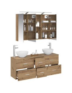 Set di mobili per il bagno 4 pcs Rovere Artigianale 2