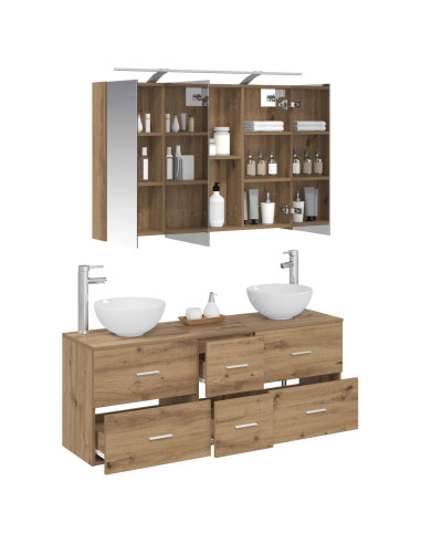 Set di mobili per il bagno 4 pcs Rovere Artigianale