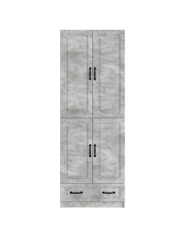 Set di armadi 2 pcs Grigio Cemento Legno ingegnerizzato