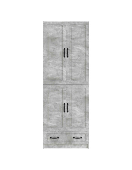Set di armadi 2 pcs Grigio Cemento Legno ingegnerizzato