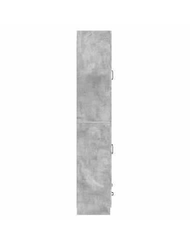 Set di armadi 2 pcs Grigio Cemento Legno ingegnerizzato