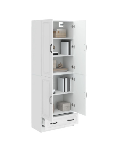 Set di armadi 2 pcs Bianco Lucido Legno ingegnerizzato