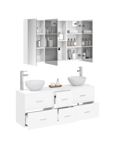 Set di mobili per il bagno 4 pcs Bianco 2