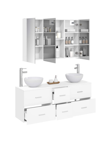 Set di mobili per il bagno 4 pcs Bianco