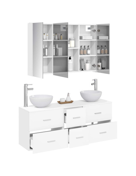 Set di mobili per il bagno 4 pcs Bianco