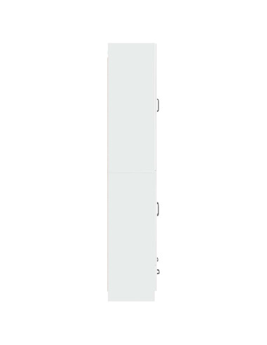 Set di armadi 2 pcs Bianco Lucido Legno ingegnerizzato