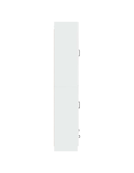 Set di armadi 2 pcs Bianco Lucido Legno ingegnerizzato