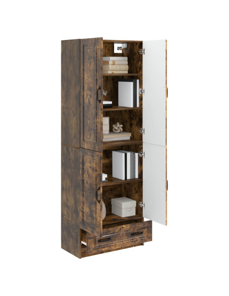 Set di armadi 2 pcs Rovere Fumo Legno ingegnerizzato