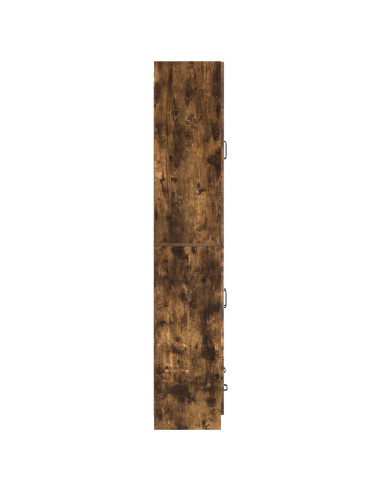 Set di armadi 2 pcs Rovere Fumo Legno ingegnerizzato