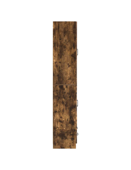 Set di armadi 2 pcs Rovere Fumo Legno ingegnerizzato