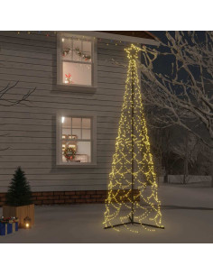 Albero di Natale a forma di cono luce Bianca Calda 500 LED 100x300 cm